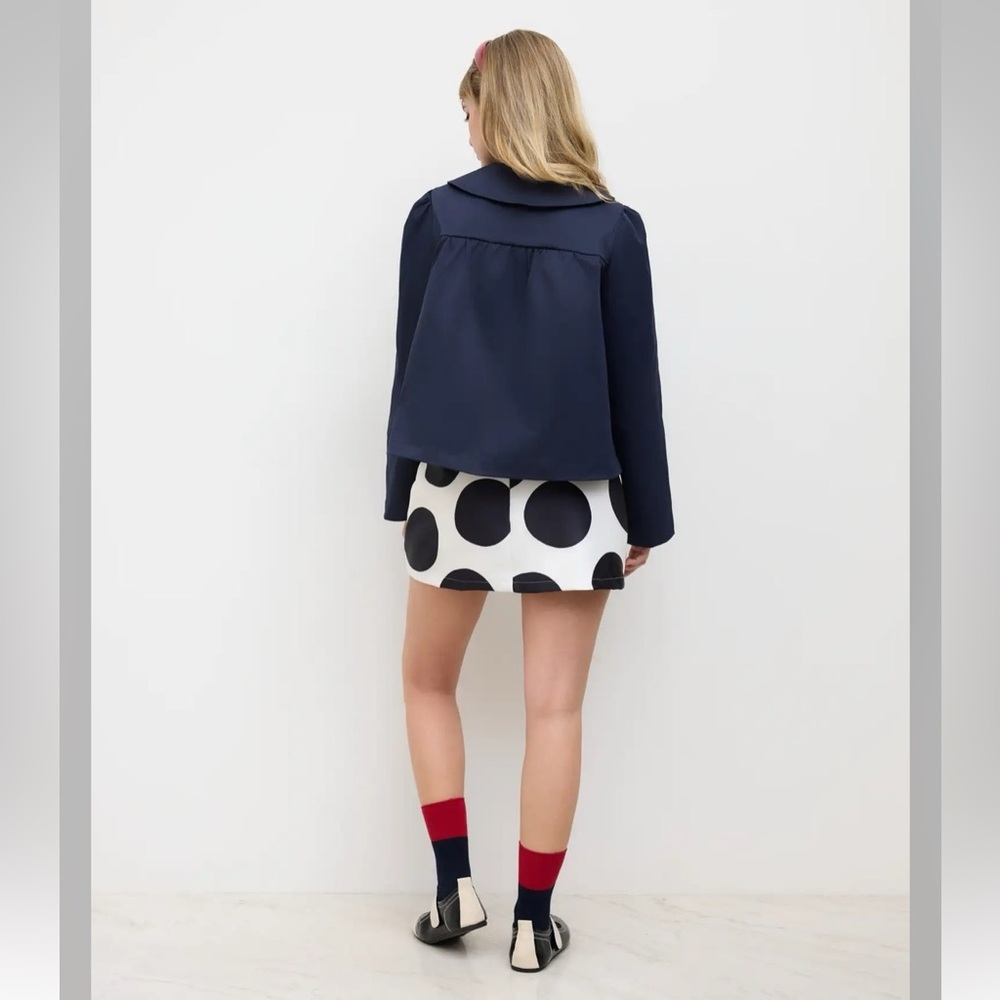 Cider chic PETER PAN COLLAR OVERSIZED TRENCH COAT M AB9-5 - Picture 8 of 12
